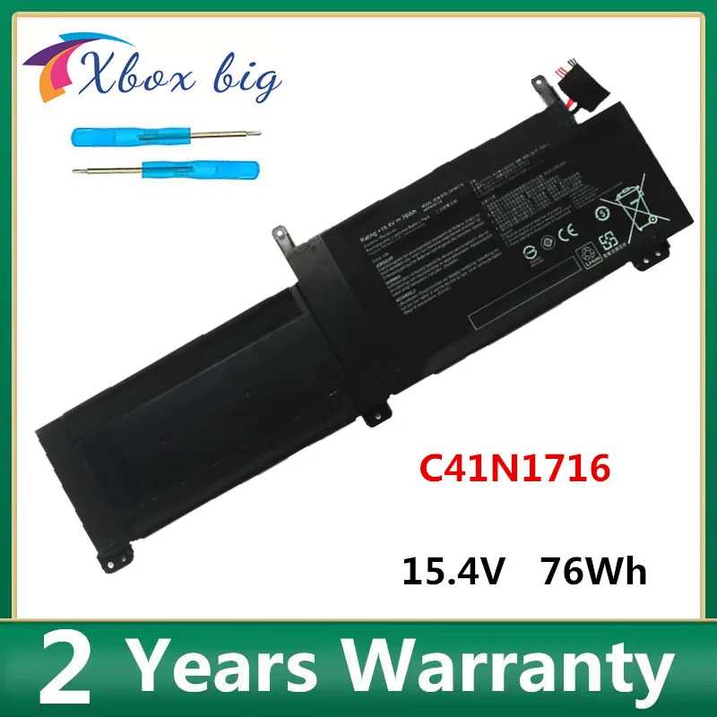 Bateria do Portátil de 15.4v 76wh C41n1716 para Asus Rog Strix Gl703gm Edição da Cicatriz Asus Rog Strix S7bs8750 S7bs Gl703gm-ds74