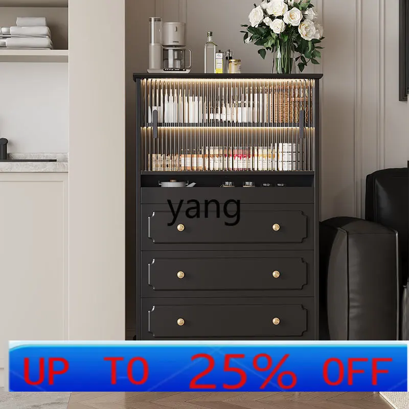 

LTT retro dining side tea cabinet living room wall storage cabinet integrated