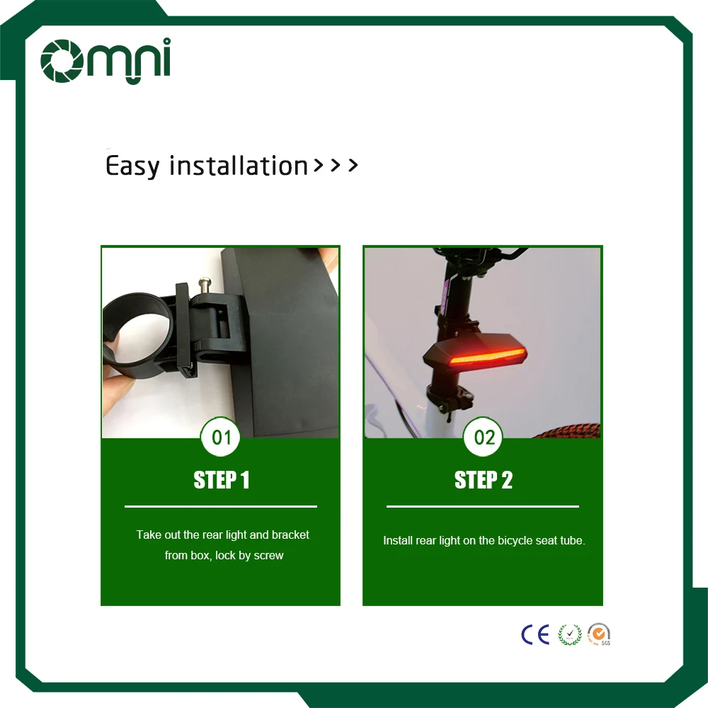 Newst مقاوم للماء للتحكم عن بعد الذكية دراجة الضوء الخلفي LED ضوء الفرامل/ضوء الليزر/تحذير LED