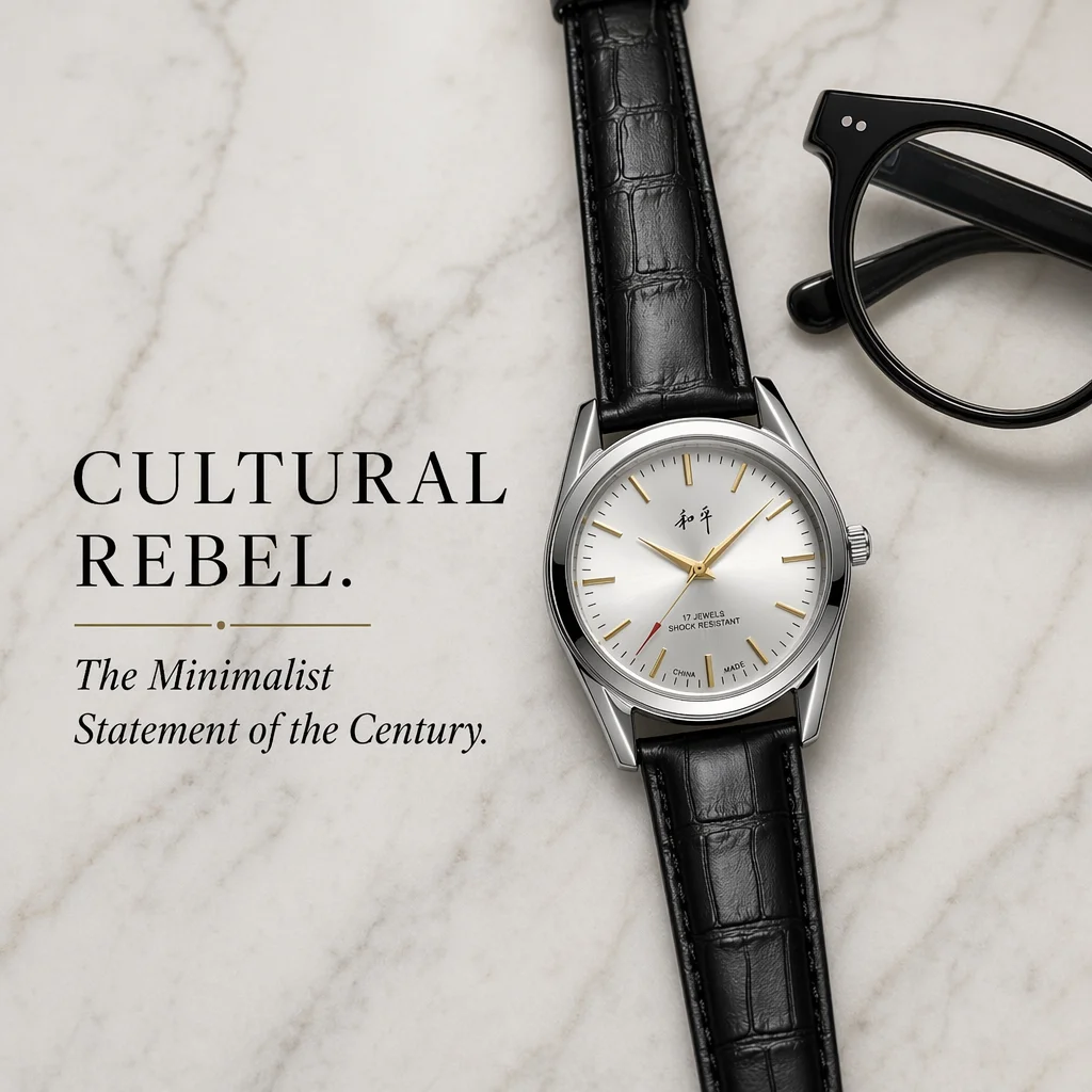 Shanghai Peace Vintage Mechanical Watch 17 Jewels Hand Wind Shock Resistant Black Leather Strap Dress Wristwatch Free Shipping