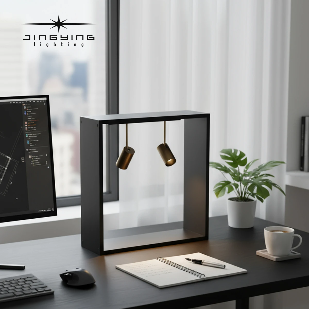 مصباح طاولة مزخرف LED من الألومنيوم الكهربائي الحديث والأنيق لغرفة النوم بجانب السرير