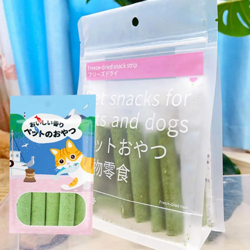 Freeze-dried Catgrass Sticks Delicious Cat Treat Snack Edible Cat Chew Toy For Teeth Cleaning And Hairball Removal In Cats T2Z5