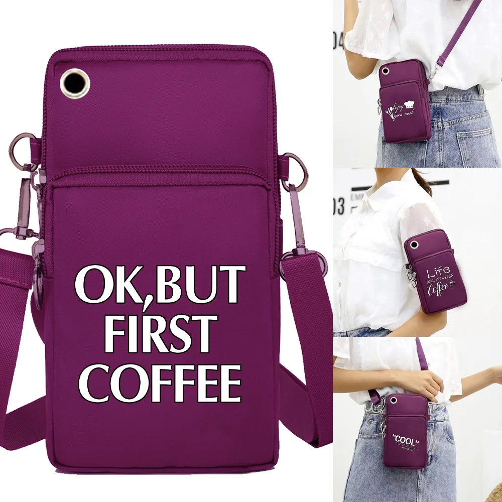 Waterproof Universal Mobile Phone Bag for Iphone/Huawei/Xiaomi/Samsung Food Series Cell Phone Case Women Wrist Pack Coin Purse