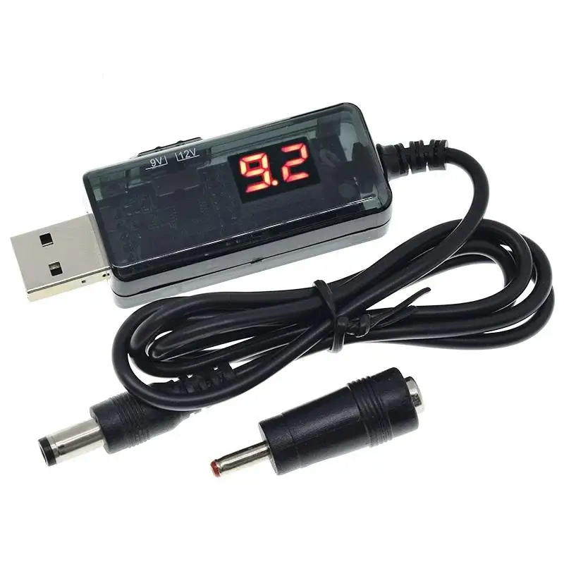 USB Boost Converter DC 5V To 9V 12V USB Step-up Converter Cable + 3.5x1.35mm Connecter For Power Supply/Charger/Power Converter