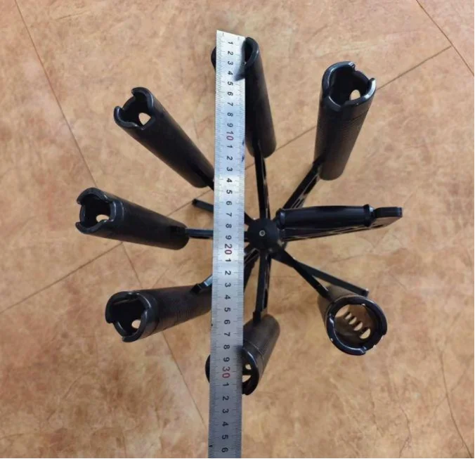 

360 Degree Swivel Fishing Pole Holder with 7 Mounts, Stable Metal Rod Support Rack Outdoor Fishing Tackle Tool