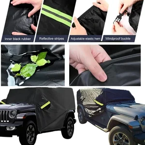 Half-waterproof car cover, sun protection, car clothes for Jeep Wrangler JK Hardtop 2-4 doors 2007-2021 10 Main Sales Jeep Wrangler Capout - №4