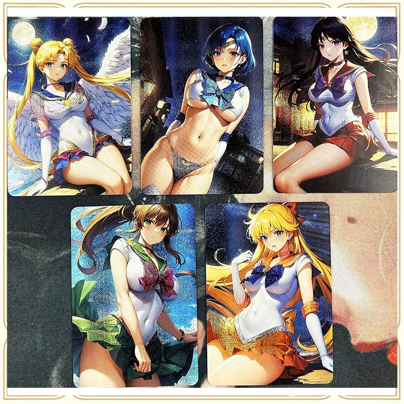Anime Goddess Story DIY ACG Sexy Card, Tsukino Usagi Sailor Moon, Mizuno Ami Collection Card, Boy Toy, Christmas Birthday Gift