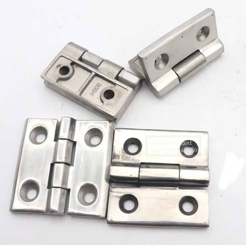 For Yacht Boat Marine 304 Stainless Steel Industrial 5/6/8mmThickened Hinge Swing Hardware Bearing Silent Door Hinge Processing