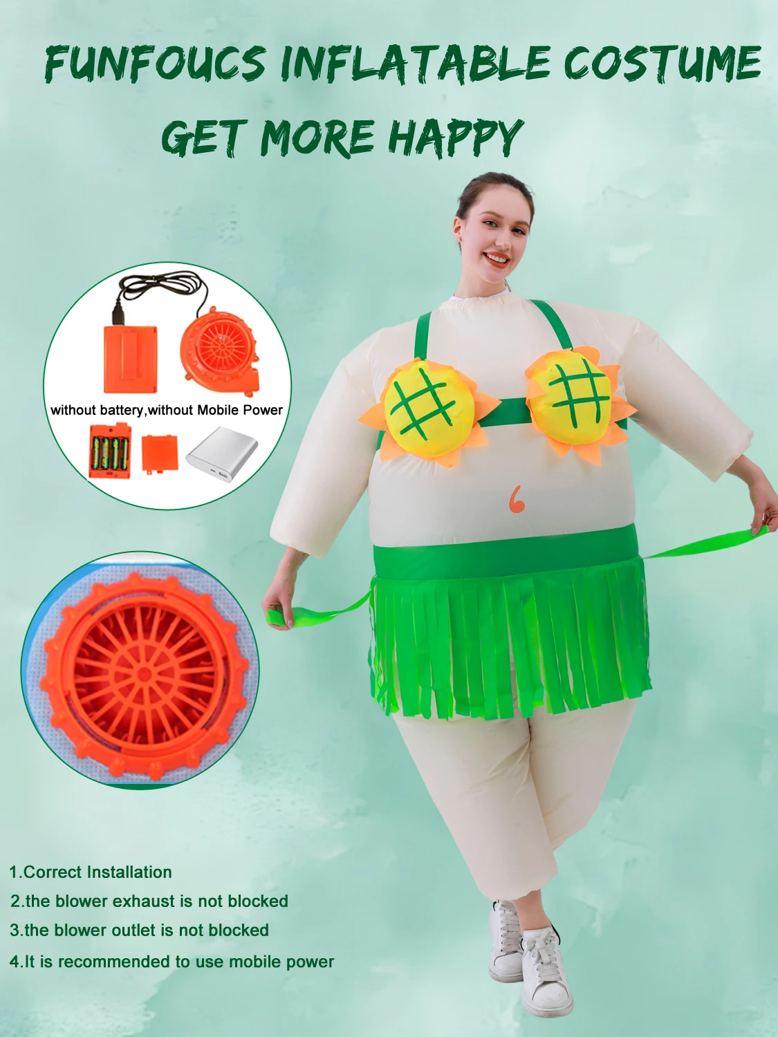 Opblaasbaar kostuum Volwassen Full Body Ballet Dans Fancy Dress voor Halloween Carnaval Kerstmis en evenement Feest Opblaaskostuums