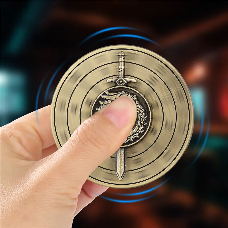 7-in-1 Metal Dice Spinner Dragon Sword Design Dice Roller Rotating Roulette Role Play Gaming Accessory Wedding Gift