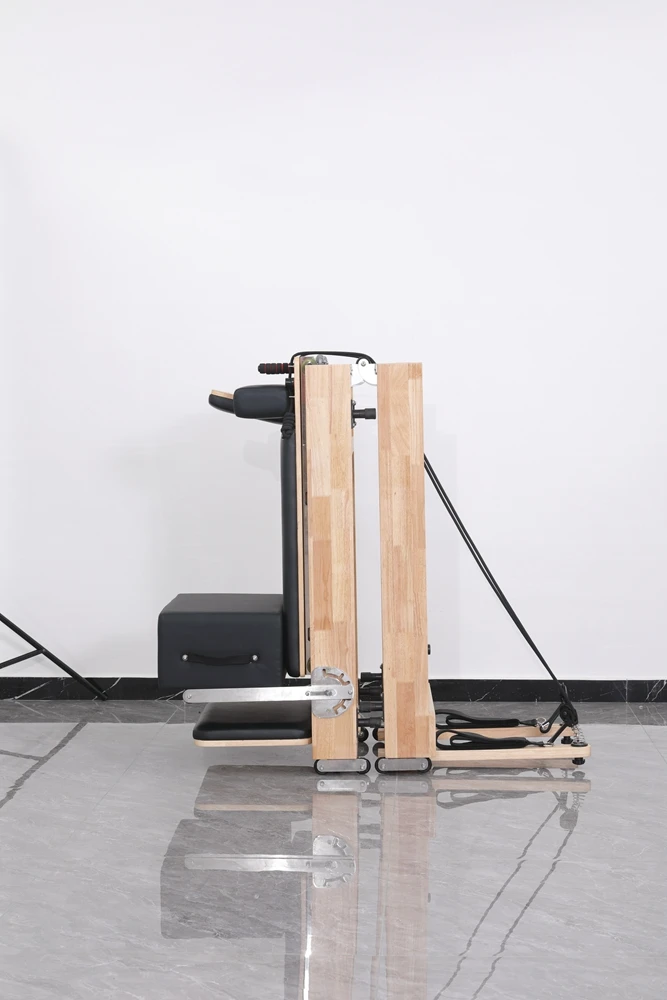 

Oak Wood Core Bed Foldable for Storage Suitable for Use in Pilates Studios and Yoga Centers