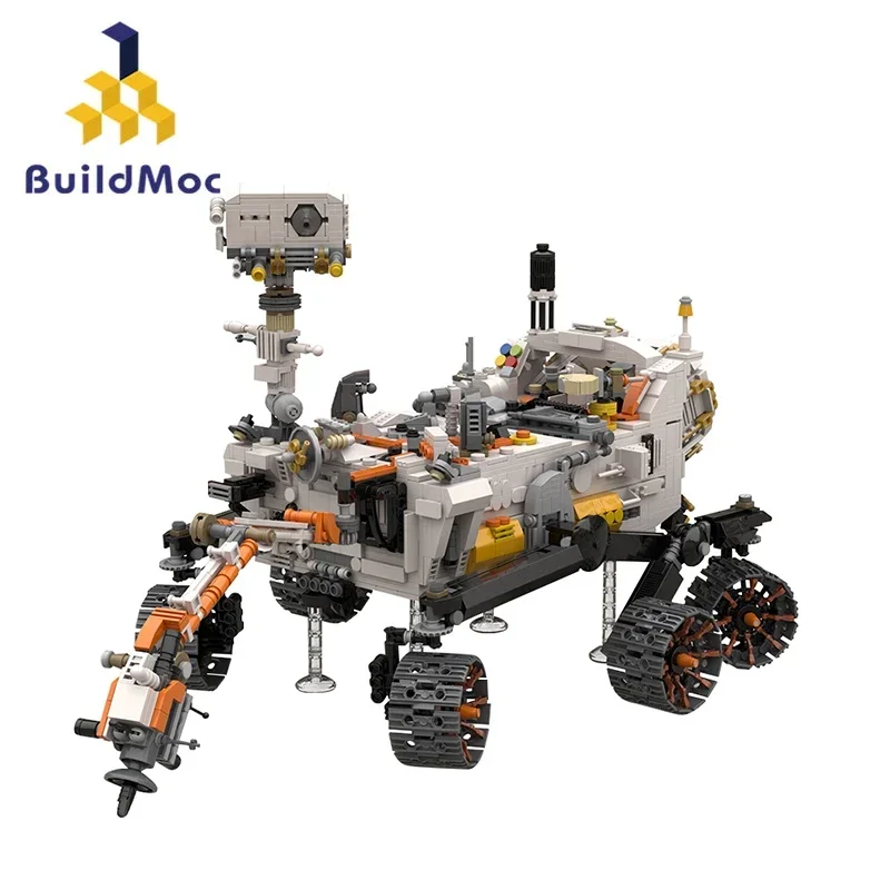 

BuildMoc 2023, Новый конструктор Mars Rover Perseverance, Набор кубиков для изучения космоса в Америке, идея для детских игрушек, подарок на день рождения