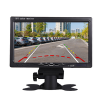 Universal 9-42V 7 inch Car Monitor TFT LCD Scree 800*4800 2 Channel Video input with Desktop Bracket for Parking Camera