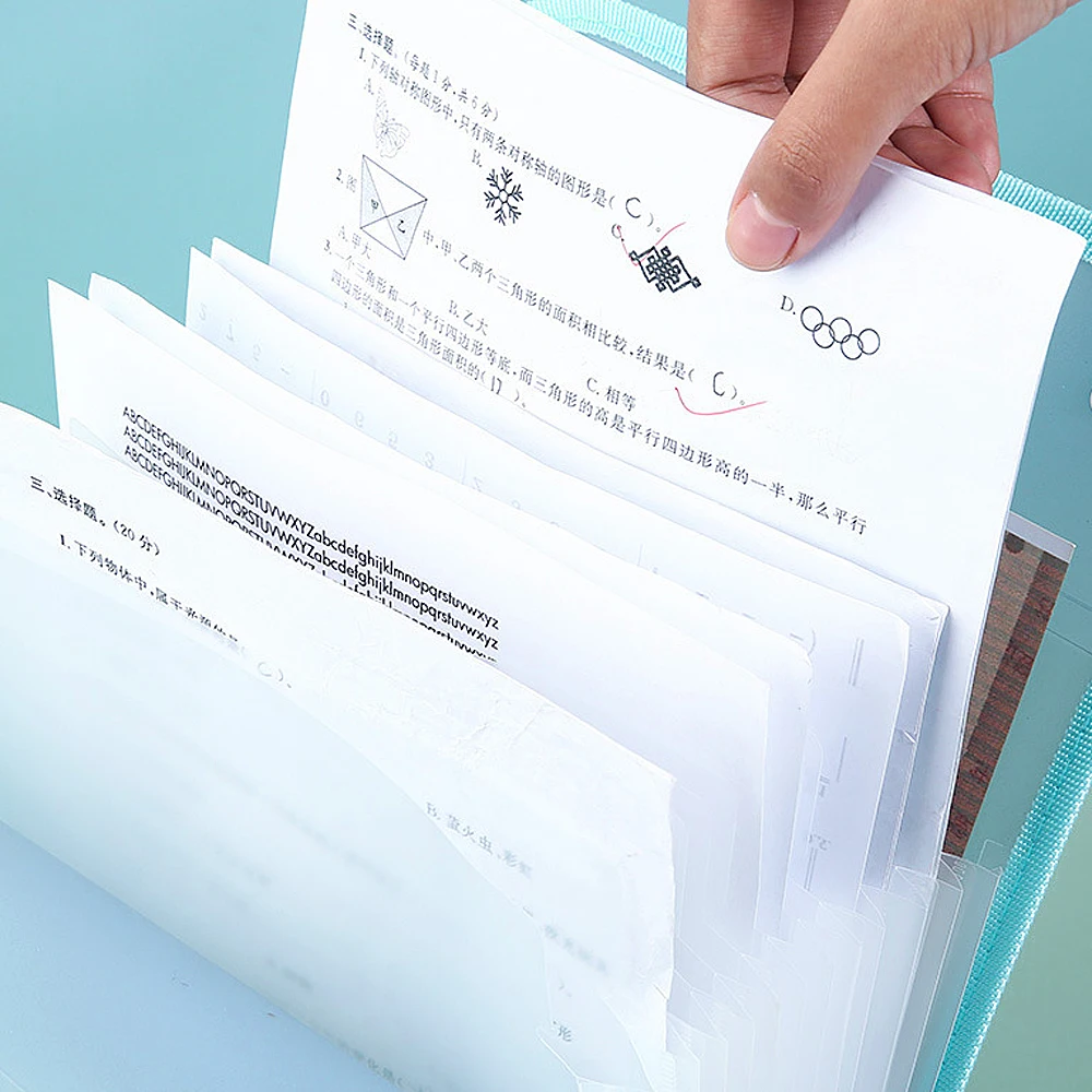 حقيبة الجهاز المحمولة سعة كبيرة ، منظم الملفات ، مجلد الطالب ، تخزين البيانات ، تخزين الوثائق ، A4