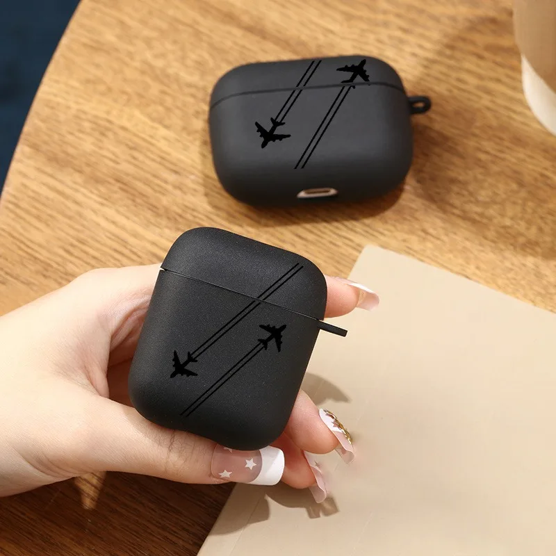 

World Travel Soft Silicone TPU Case for AirPods Pro1 2 3 4 Girl Lover Silicone Wireless Bluetooth Earphone Box Black Cover