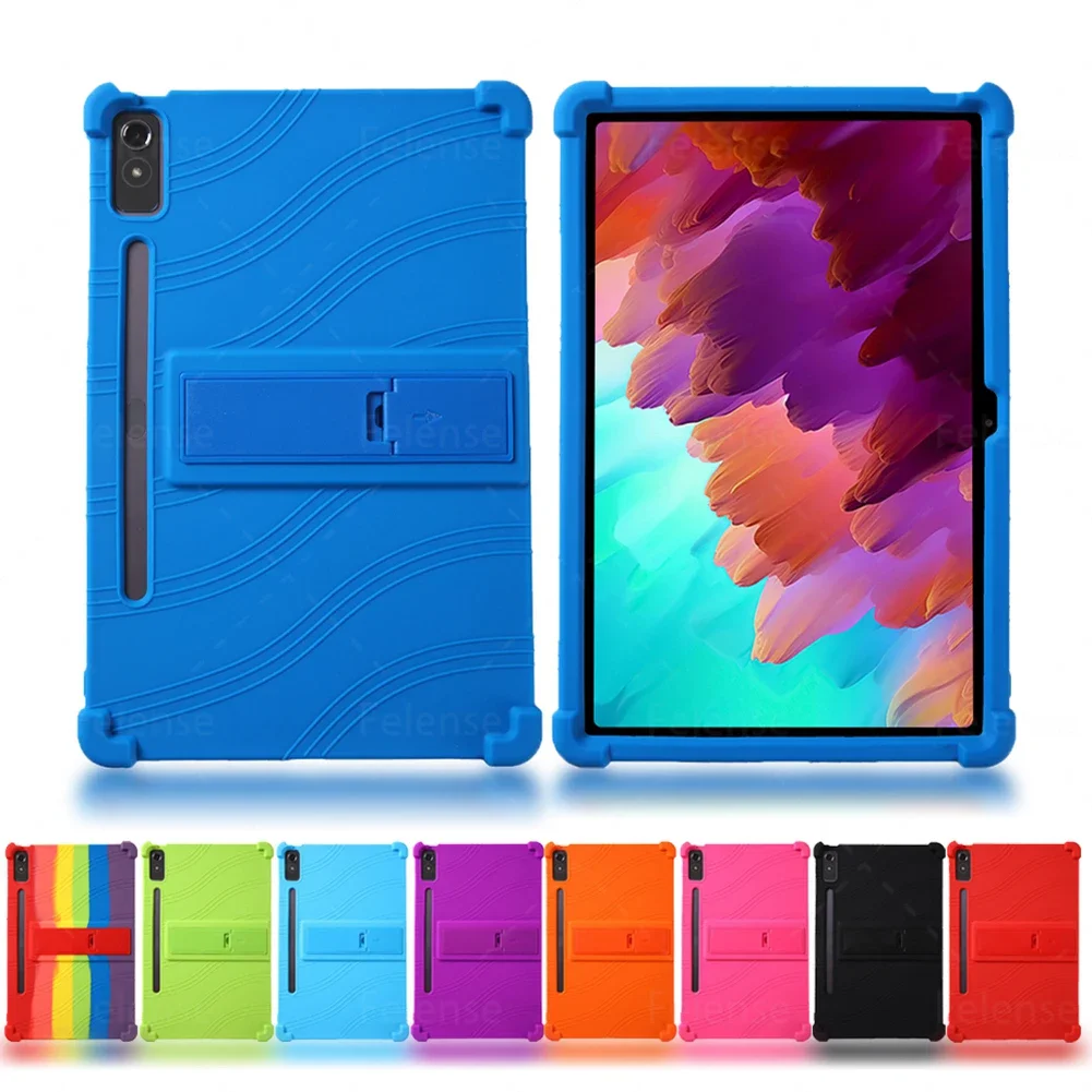 เคสสำหรับ Lenovo XiaoXin Pad Pro 12.7 "2023 TB-370FU/ 371FC ซิลิโคนขาตั้งกันกระแทกฝาแท็บเล็ตสำหรับ Lenovo TAB P12 fundas