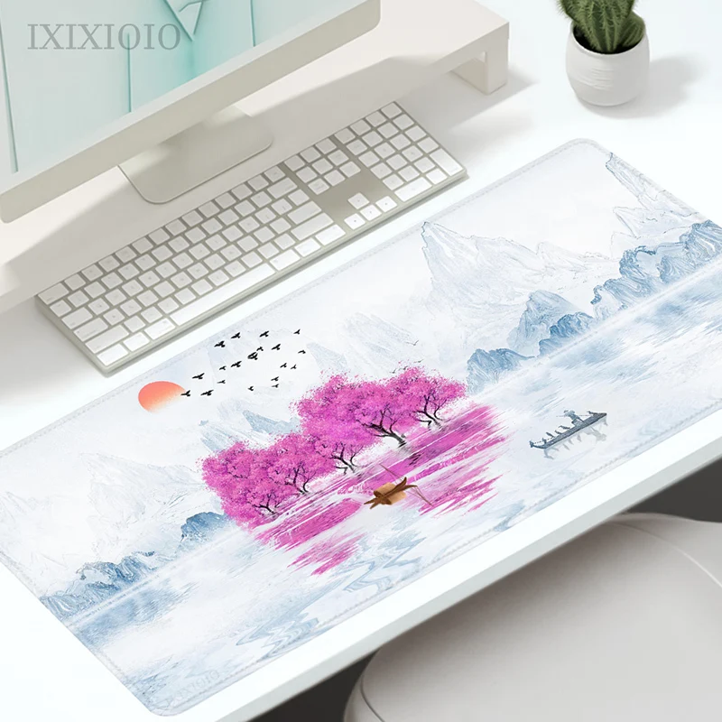 Japan Cherry Blossoms & Sakura Mouse Pad Gamer XL Custom Home New Large Mousepad XXL MousePads Natural Rubber Laptop