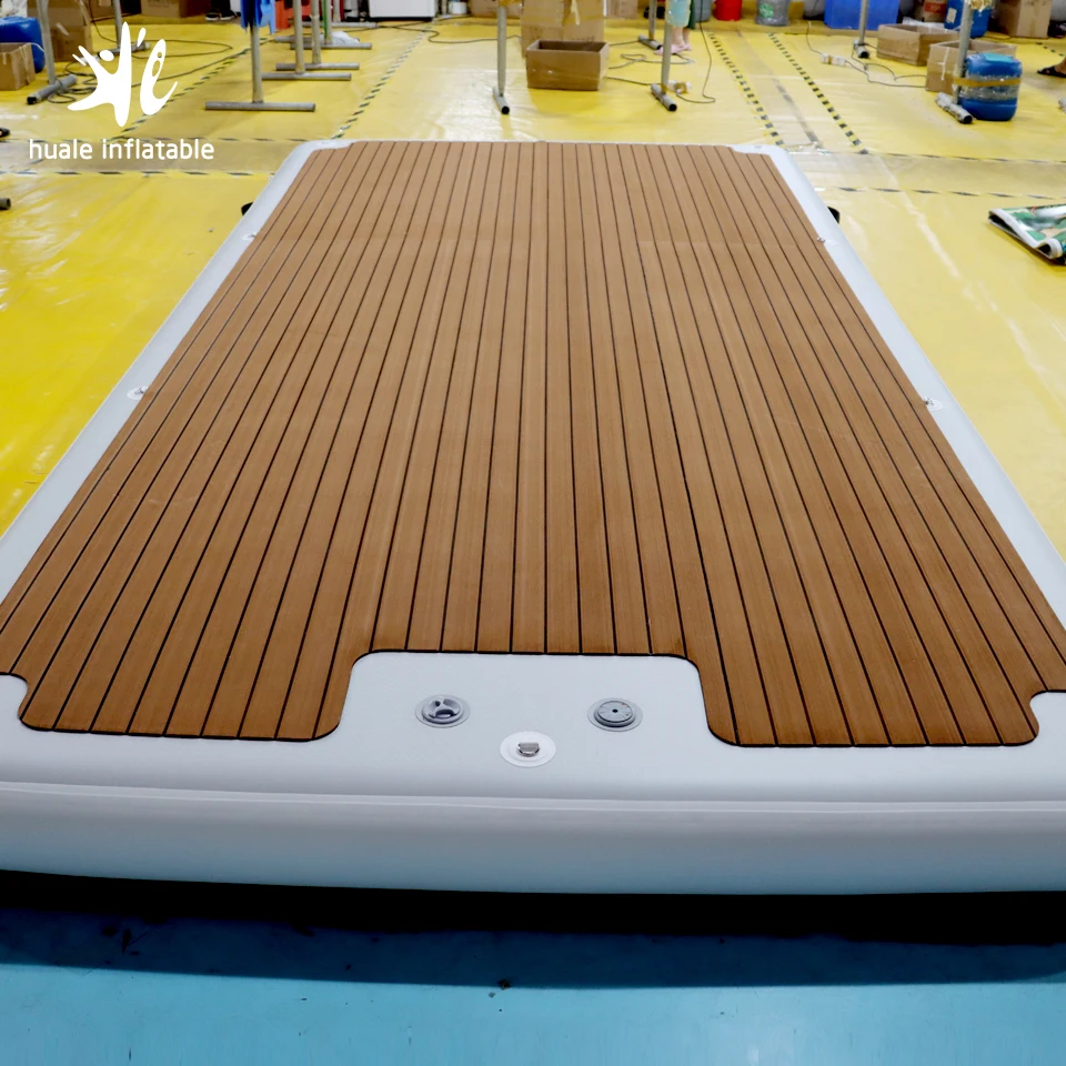 Custom 5x6ft Inflatable Floating Platform Water Dock Air Mat for Sea Water Amusement Facility