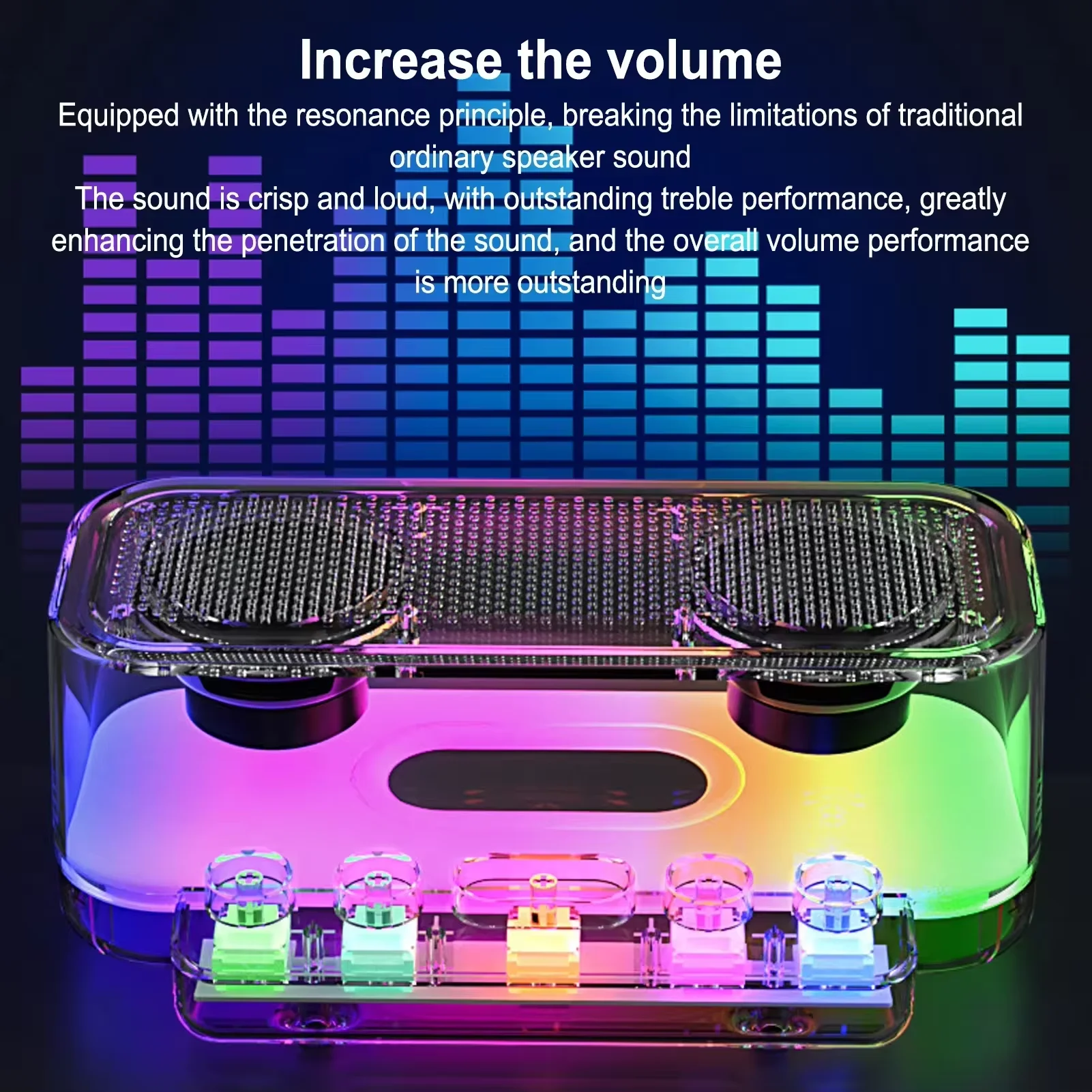 Z6 Wireless Bluetooth Speaker with HiFi Stereo Sound, Long Hours Playtimes with Colorful Lights