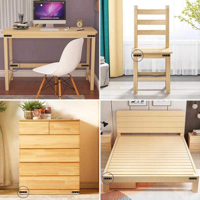 6/ 12 قطعة، دعامة مستقيمة 5 بوصة، دعامة إصلاح مسطحة من الفولاذ المقاوم للصدأ، لوحة موصل سوداء مع براغي تثبيت، 127 × 18.5 مم #5