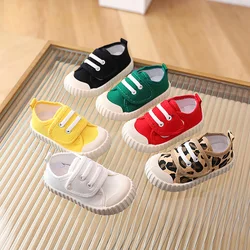 New Spring Summer Kids Shoes for Boys Girls Candy Color Children Casual Canvas Sneakers Soft Fashion Sneakers Leopard Pattern