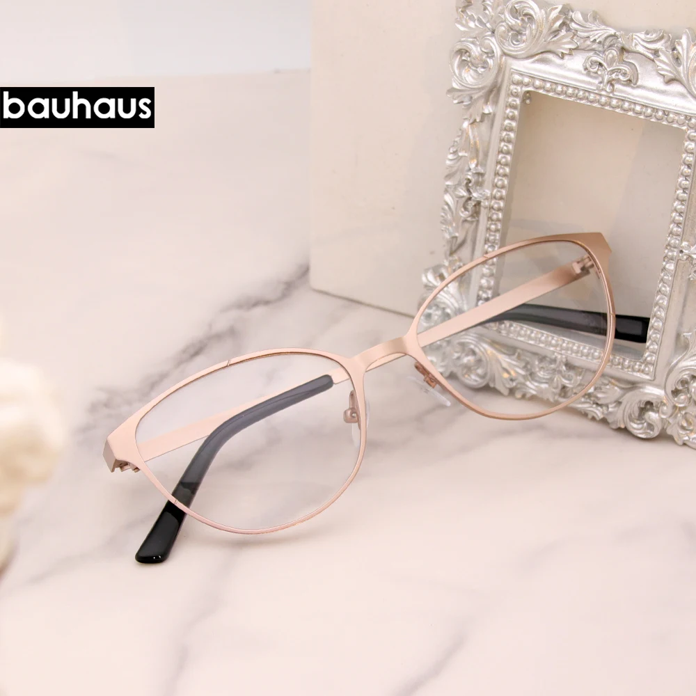 LA051 Fashion Cat Eye Designer Metal Frames Classic Fashion Full Frame Eyeglasses For Women Decorative glasses