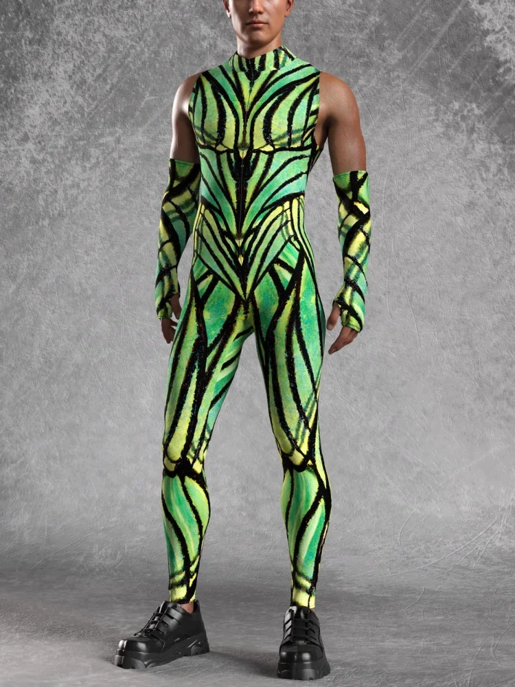 Espessura masculina steampunk moda sexy macacão halloween carnaval festa palco rpg desempenho traje zentai terno 2025