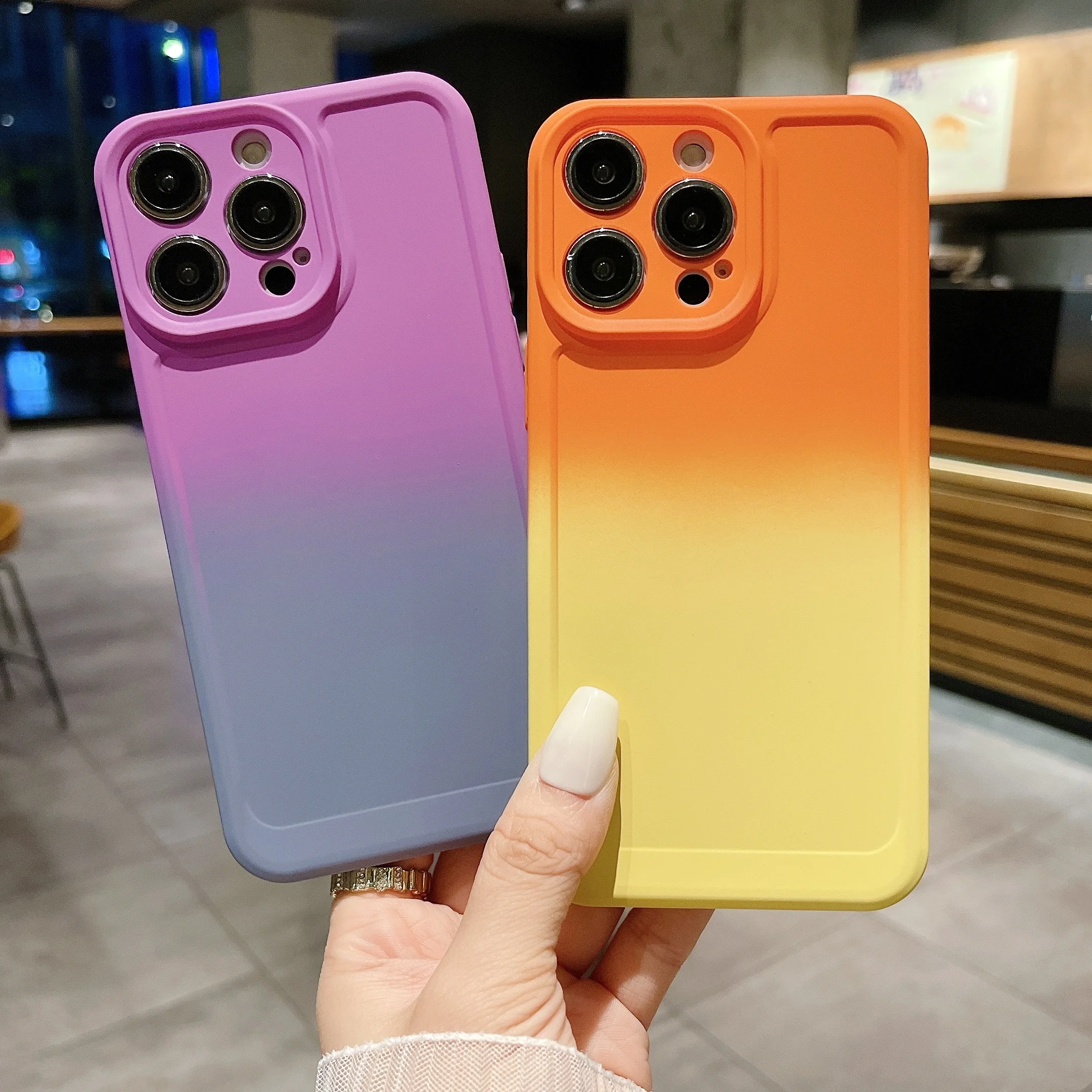 Gradient Color Silicone Phone Case For Huawei P30 P40 P50 P60 Y9S Lite Mate 60 20 30 30E 40 40E 50 50E Pro Plus Soft Cover