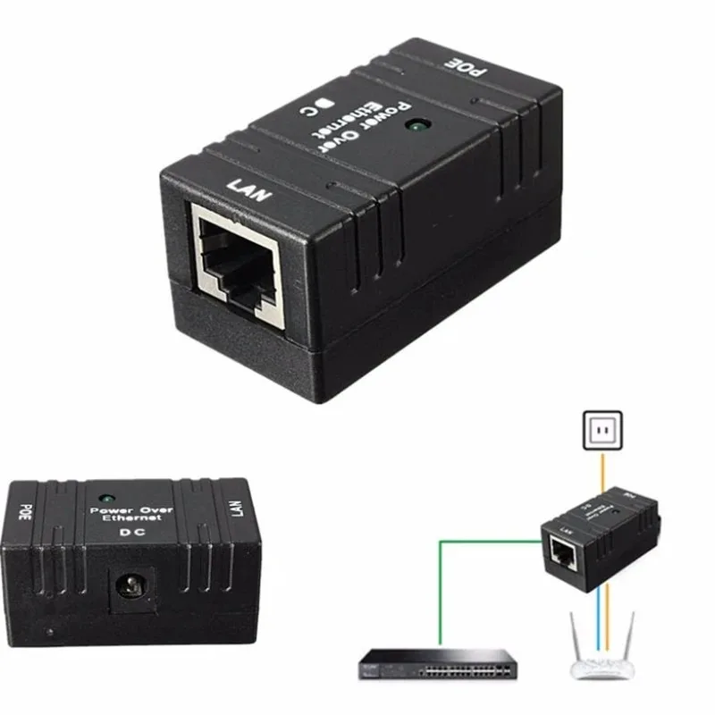 

10/100 Мбит/с POE-конвертер 5 В-48 В POE-комбайнер-сплиттер-адаптер питания инжектора для беспроводной IP-камеры CPE Power Over Ethernet