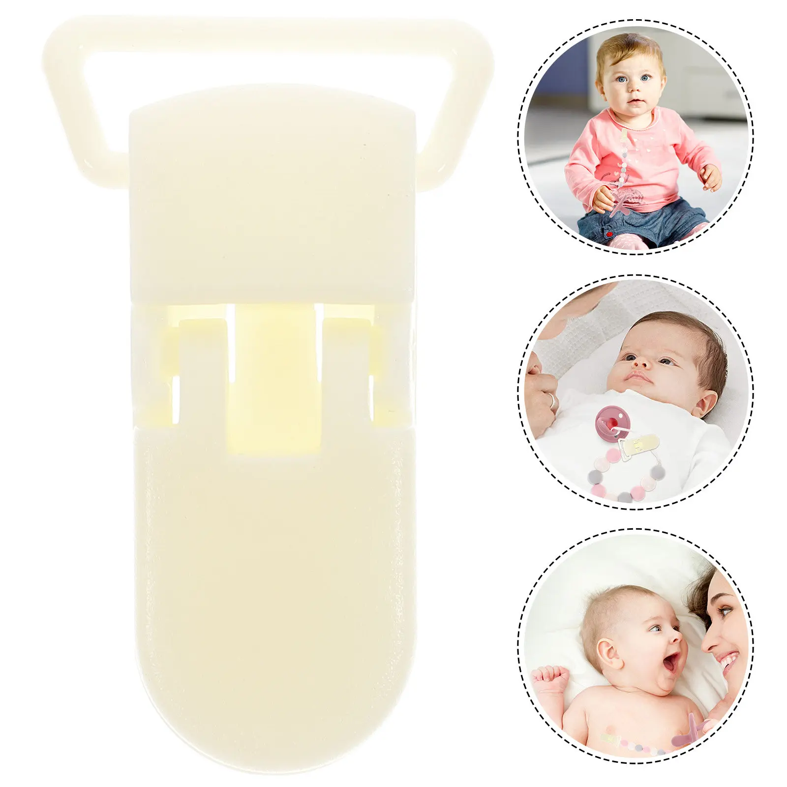 

10Pcs Plastic Pacifier Clips Safe Non-Toxic T-Shaped Clip Set for Baby Clothing Fastening and Craft Use Baby Pacifier Clips