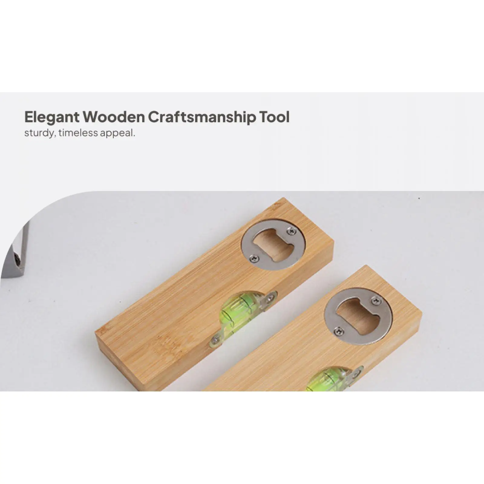 2 in 1 Level Bottle Opener Dad Tool DIY Bottle Opener Level with Wooden Opening