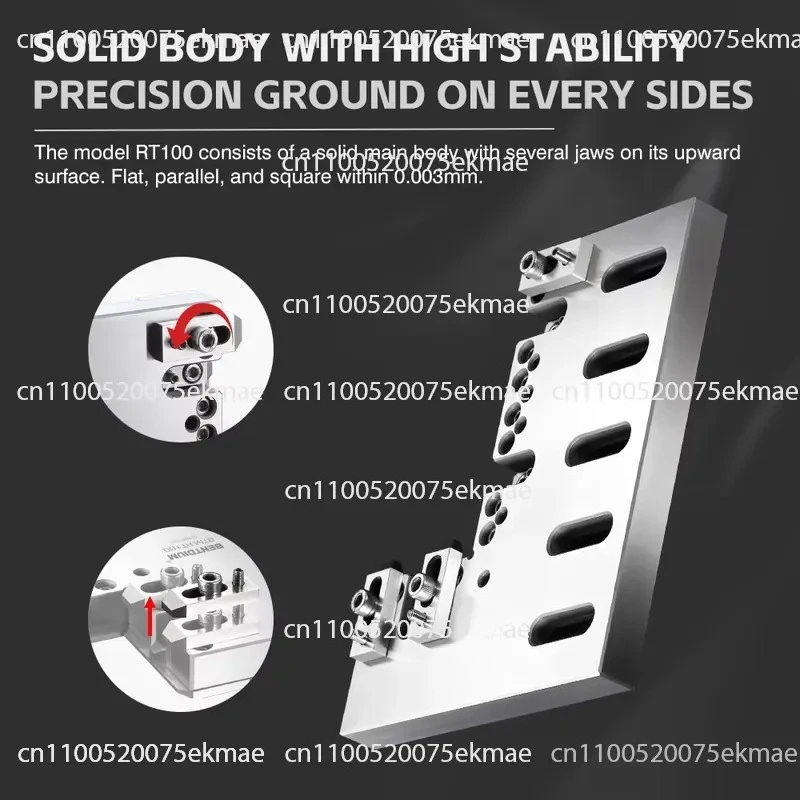 Precision clamping tool steel square pliers for wire cutting, clamping range 160mm RT100