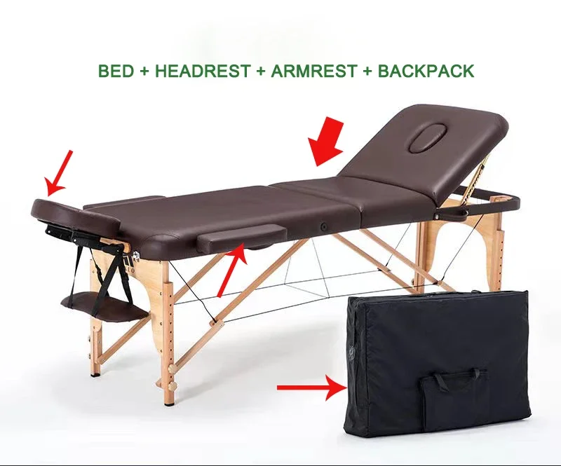 2021 Manufacturer direct sale solid wood massage bed family high-grade physiotherapy bed