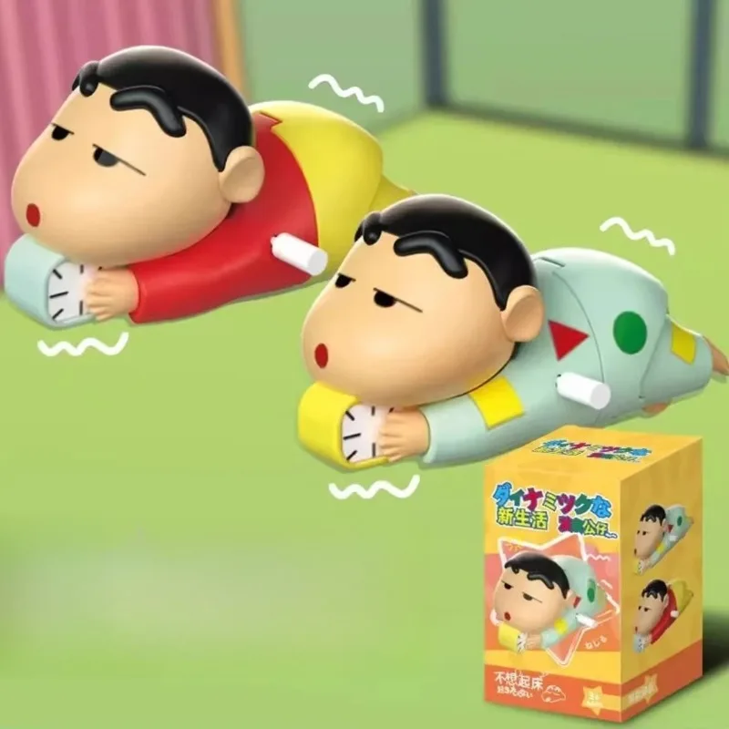 Crayon Shin-Chan Uhrwerk Modell Moving Blind Box Kreative Krabbeln Spielzeug Animation Peripherie Sammlung Tisch Flut Spielen Gifs