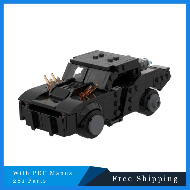 

281 шт. знаменитый фильм черный суперкар модель автомобиля креативный строительный блок модель головоломка DIY сборная игрушка детский подарок на день рождения