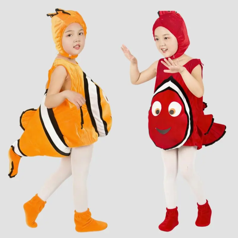 

Halloween Performance Costume Children's Kindergarten Animal Clown Fish Red Fish Golden Fish Performance Clothes for Kids
