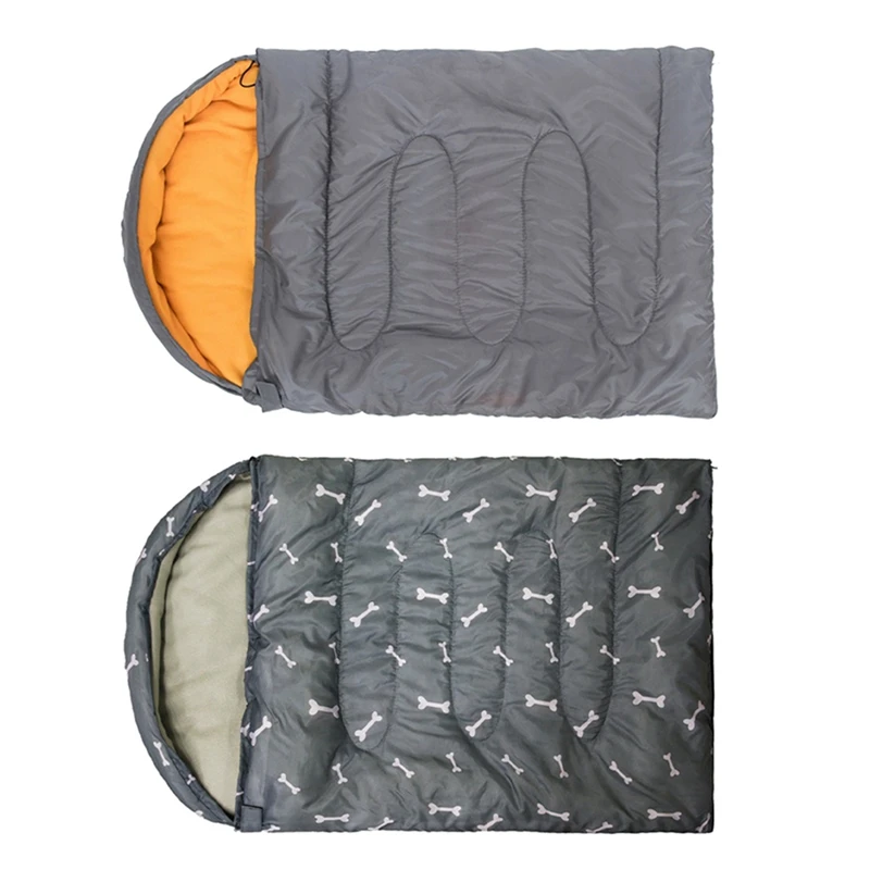 

Waterproof Warm Pet Sleep Bag Outdoor Camping Dog Bed Blanket Plush Cushion Mattress Drawstring Pet Bed Kennel Mat