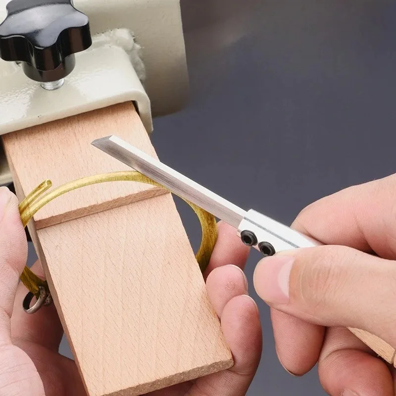 Jewelry Wire Drawing Knife for Gold Silver, DIY Texturing Hook Carving Tool with Handle for Jewelry Making