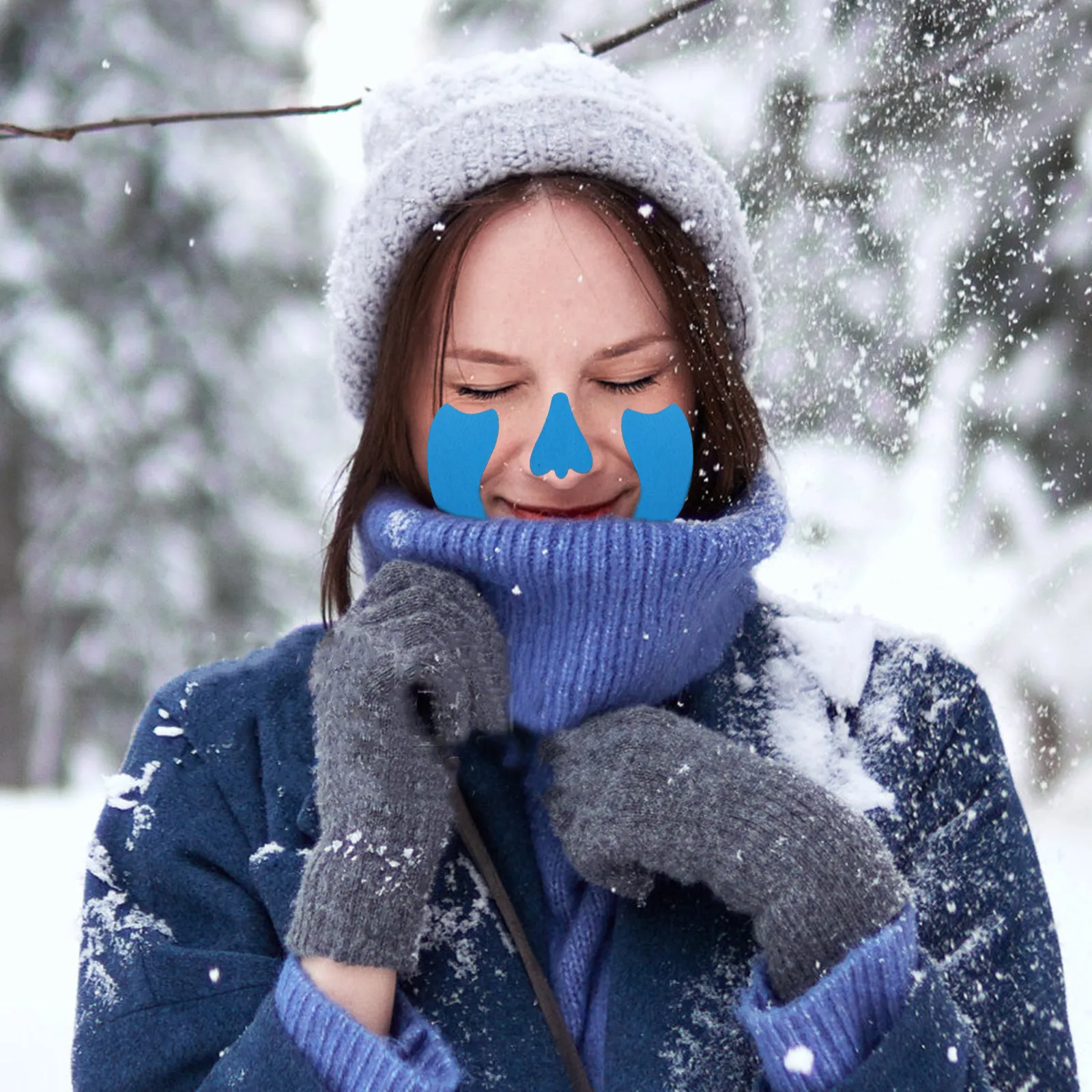 

10Pcs Outdoor Sports Nose Protector Patches Waterproof Breathable Anti-Freeze Nasal Guard for Skiing Snowboarding Winter Sports