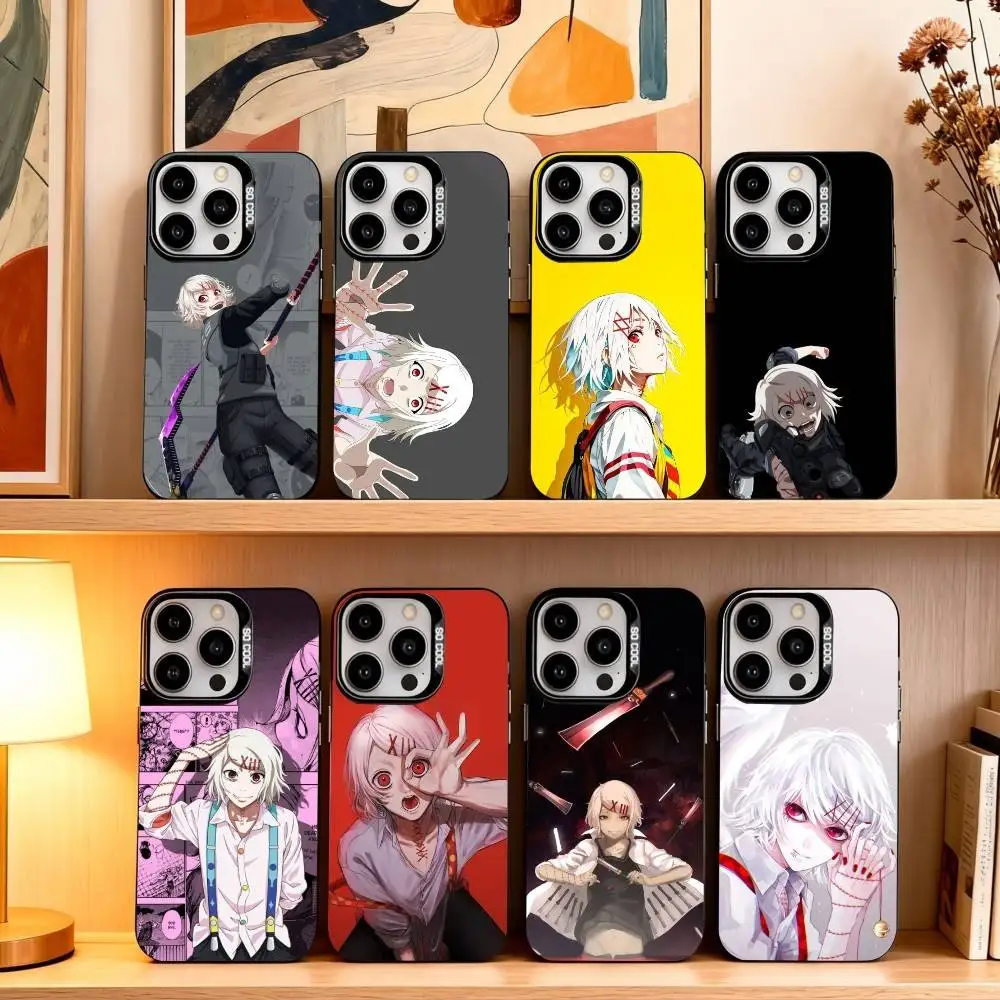

J-Juuzou S-Suzuya Phone Case For iPhone17,16,15,14,13,12,11 Plus,Pro Max Black Candy silver phone case