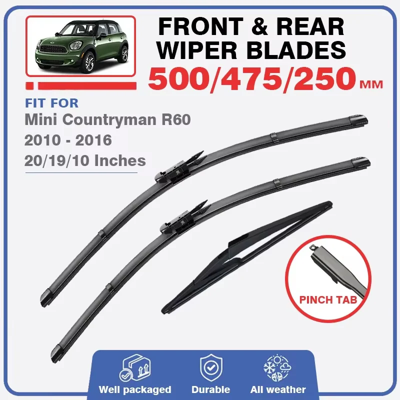 

Car Winshield Wiper For Mini Countryman R60 2010 - 2016 Front Rear Windscreen Window Blades Accessories 2011 2012 2013 2014 2015