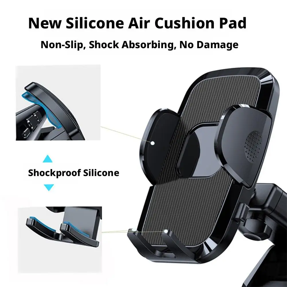 Car Phone Holder Mount Adjustable Dashboard Windshield Air Vent Universal 360 Rotation Suction Cup Mobile Phone Stand
