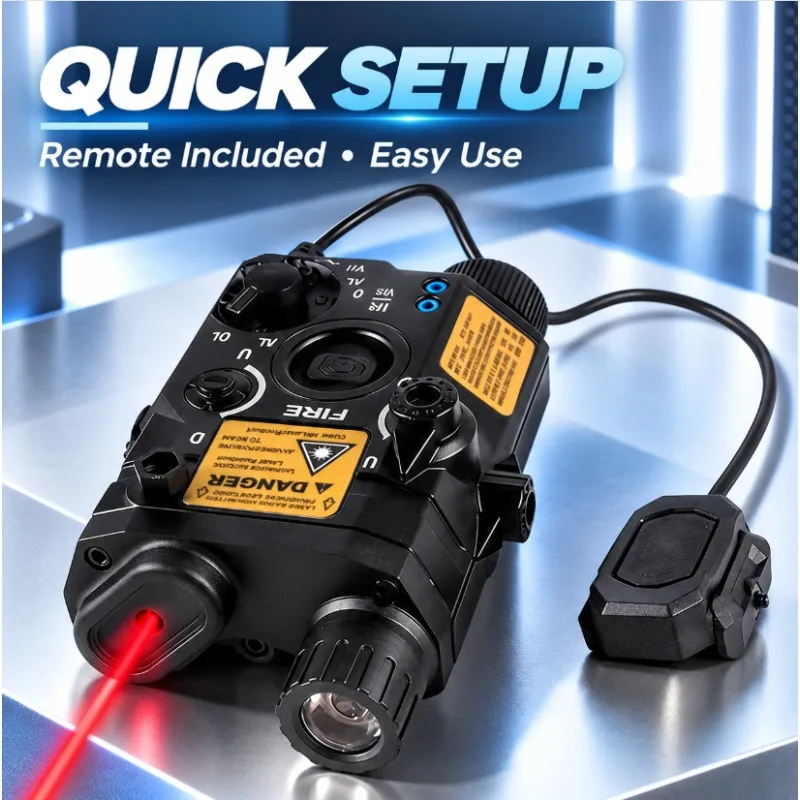 Premium Alloy PEQ15 Hobby Decorative Unit, Combined Flashlight Beam Indicator & Remote Switch
