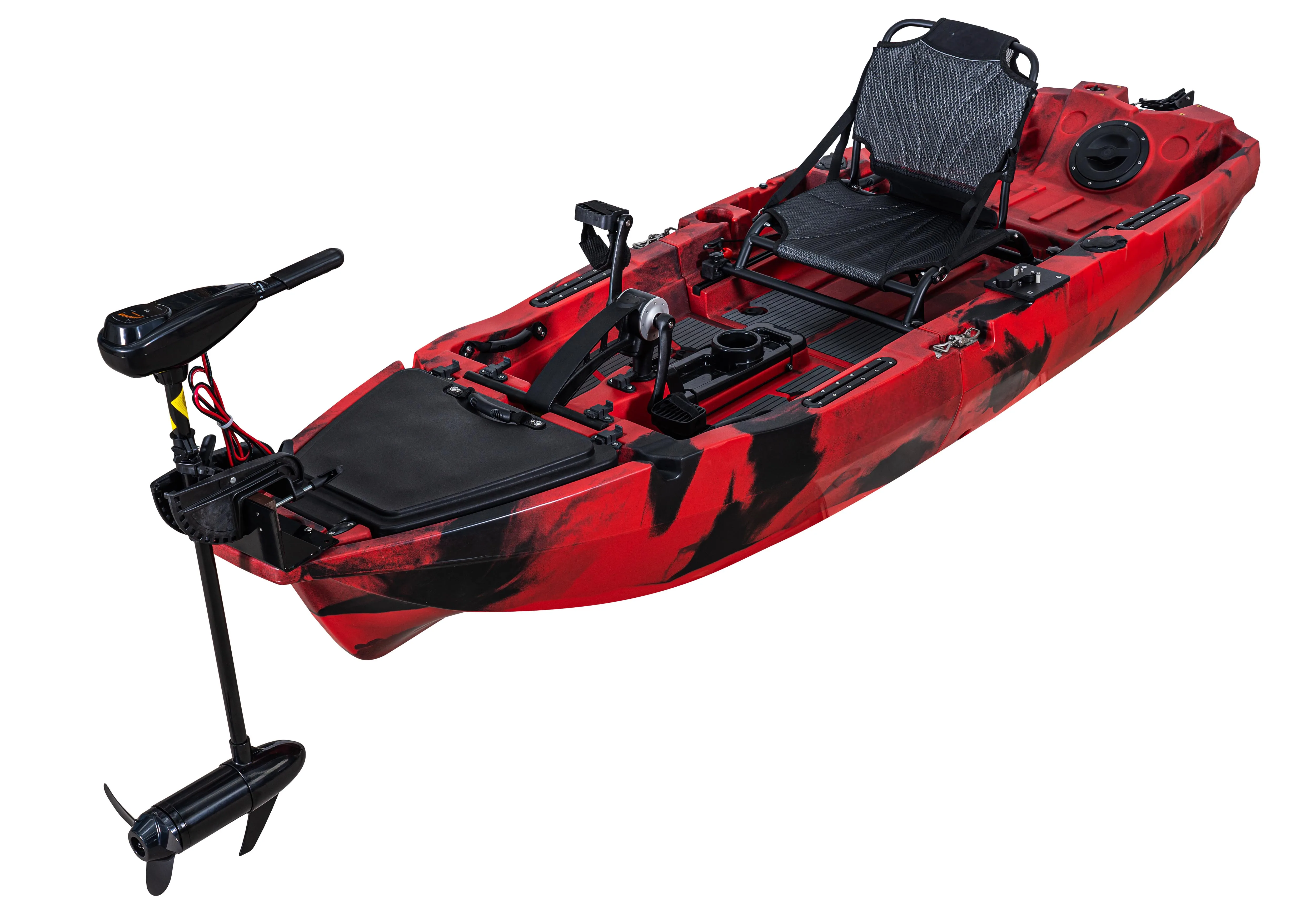Vicking Modular 1 Person Fishing Kayak 14Ft Foldable Eco-Friendly Portable Pedal Drive 3-Section Design 550LBS Stable HDPE CE