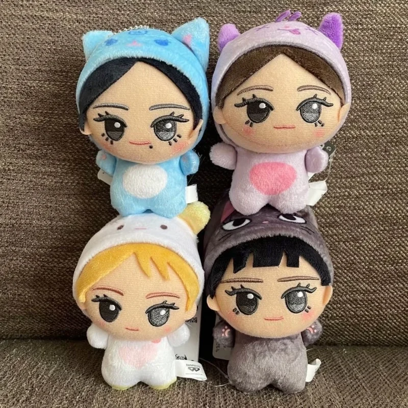 

In Stock Bandai Aespa Girl Group Doll Keychain Cute Karina Giselle Winter Ningning Figure Fans Support Supplies Collection Gifts