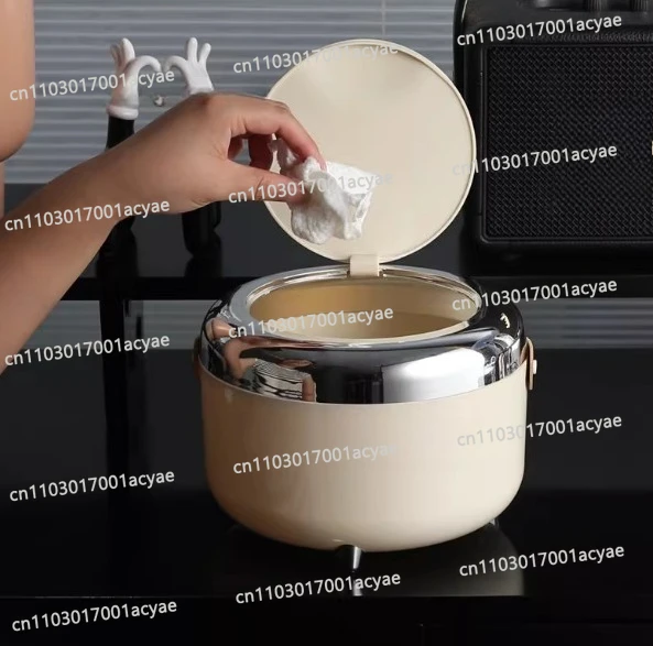 Cute Mini Desktop Trash Can - Portable Storage Bucket for Bedroom, Car, Office & Kitchen, Flip-Lid Design for Easy Disposal