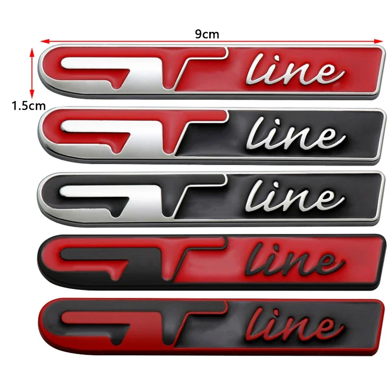 Metal GT Line Car Sticker Emblem Auto Body Side Decor Badge Decal For Renault Clio Koleos Latitude Fluence Captur Megane Duster