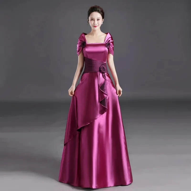 Long Evening Dresses Women\'s 2024 New Spring Summer Banquet Dress Fashion Noble And Elegant Host Performance Dress Female