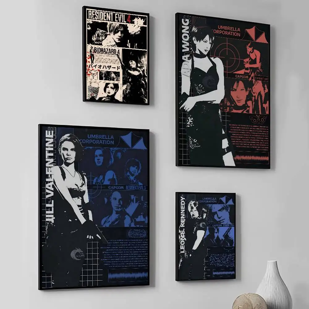 Horror Game Adventure R-ResidentS E-EvilS Series Manga Self Adhesive Waterproof Ideal For Living Room Bedroom Bar Decoration