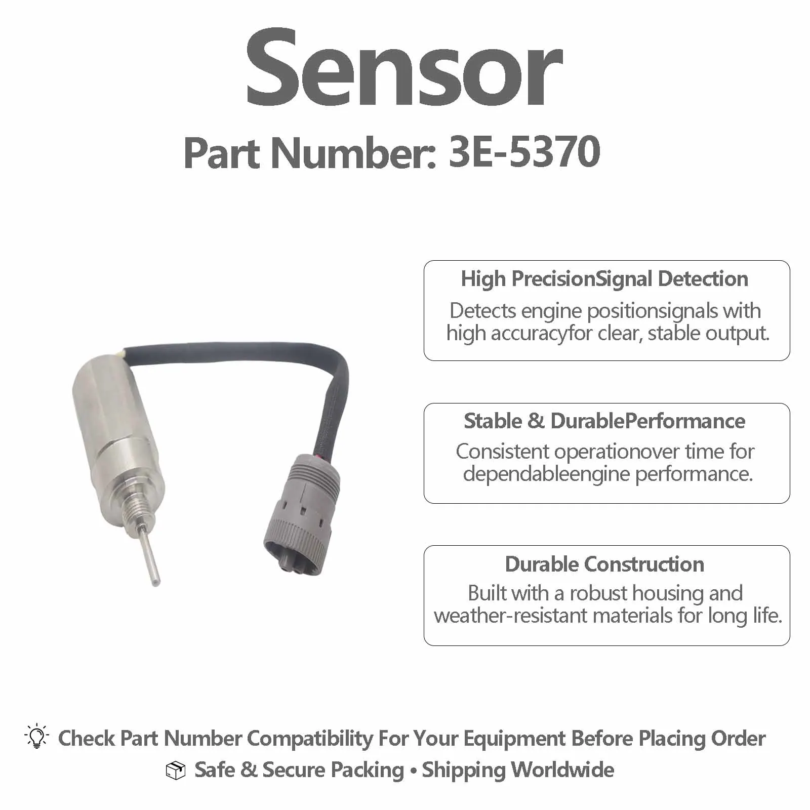 3E-5370 Sensor For Caterpillar CAT 816F Landfill Compactor
